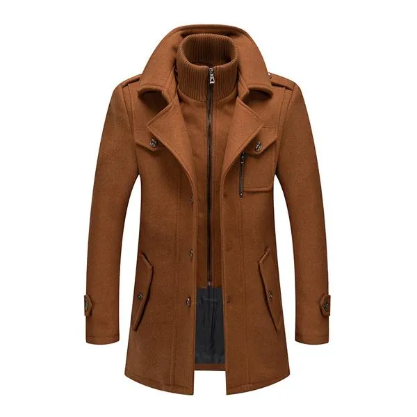 Men's Retro Double Collar Woolen Coat 52685926X sold by Manly product image thumbnail 2