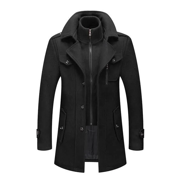 Men's Retro Double Collar Woolen Coat 52685926X sold by Manly product image thumbnail 3