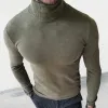 Men's Casual Solid Color Turtleneck Slim Pullover Knitted Sweater 79241187M sold by Manly