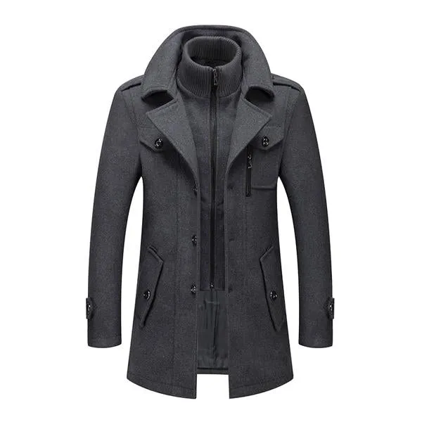 Men's Retro Double Collar Woolen Coat 52685926X sold by Manly