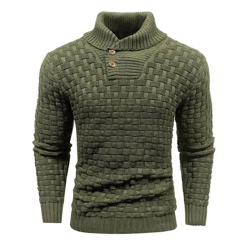 Men's Solid Color Round Neck Pullover Lapel Sweater 19352883X sold by Manly product image thumbnail 3