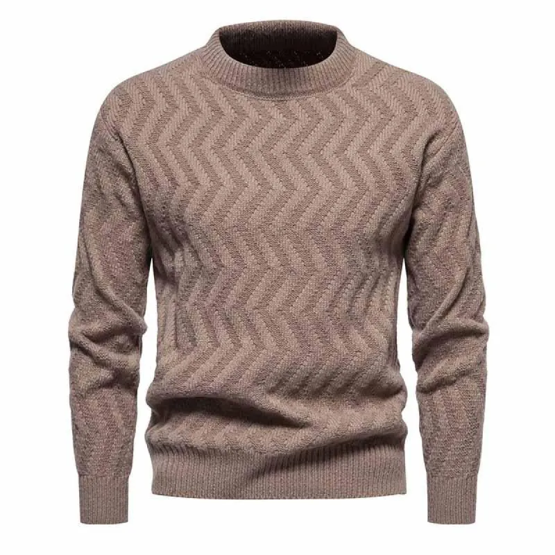 Men's Round Neck Knitted Solid Color Pullover Sweater 01753662X sold by Manly