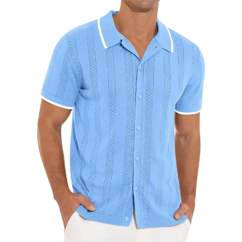 Men's Casual Solid Color Short-Sleeved Single-Breasted Polo Shirt 15619954Y sold by Manly product image thumbnail 2