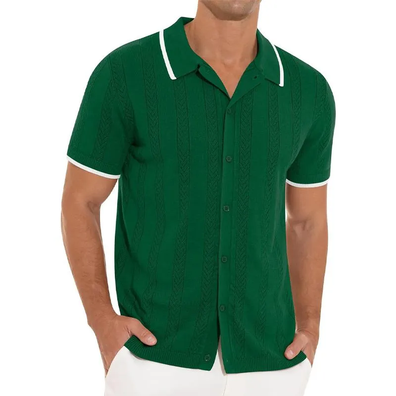 Men's Casual Solid Color Short-Sleeved Single-Breasted Polo Shirt 15619954Y sold by Manly product image thumbnail 5