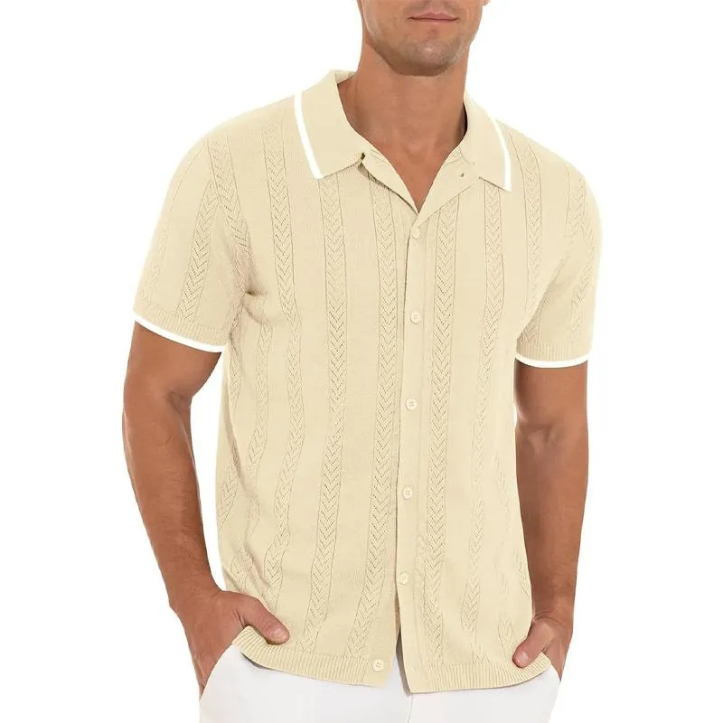 Men's Casual Solid Color Short-Sleeved Single-Breasted Polo Shirt 15619954Y sold by Manly product image thumbnail 4