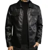 Men's Vintage Lapel Zipper Slim Leather Biker Jacket 52972712M sold by Manly
