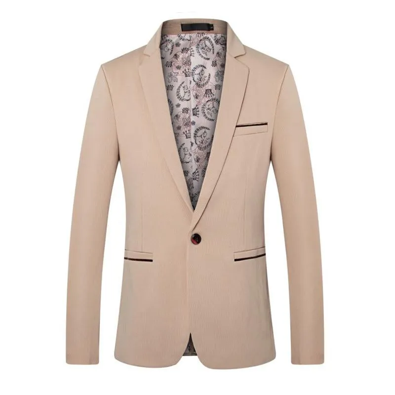 Men's Solid Color Casual Single-breasted Suit Jacket 17190120X sold by Manly product image thumbnail 3