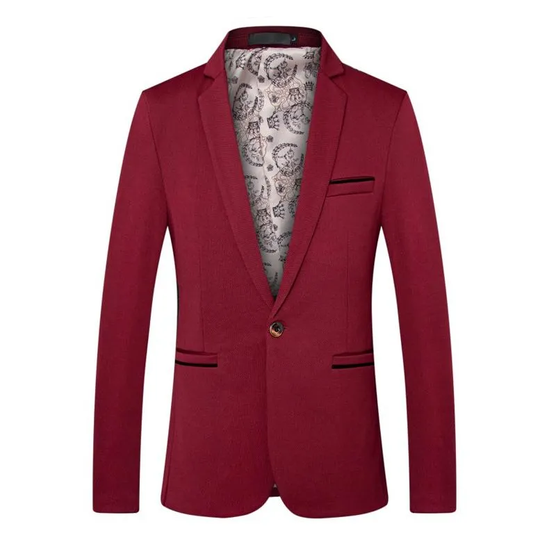 Men's Solid Color Casual Single-breasted Suit Jacket 17190120X sold by Manly product image thumbnail 2