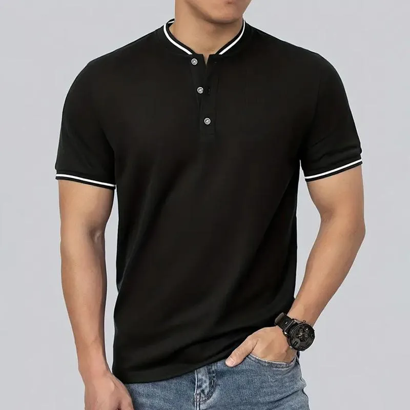 Men's Colorblock Henley Collar Short Sleeve T-shirt 91669330Z sold by Manly product image thumbnail 2