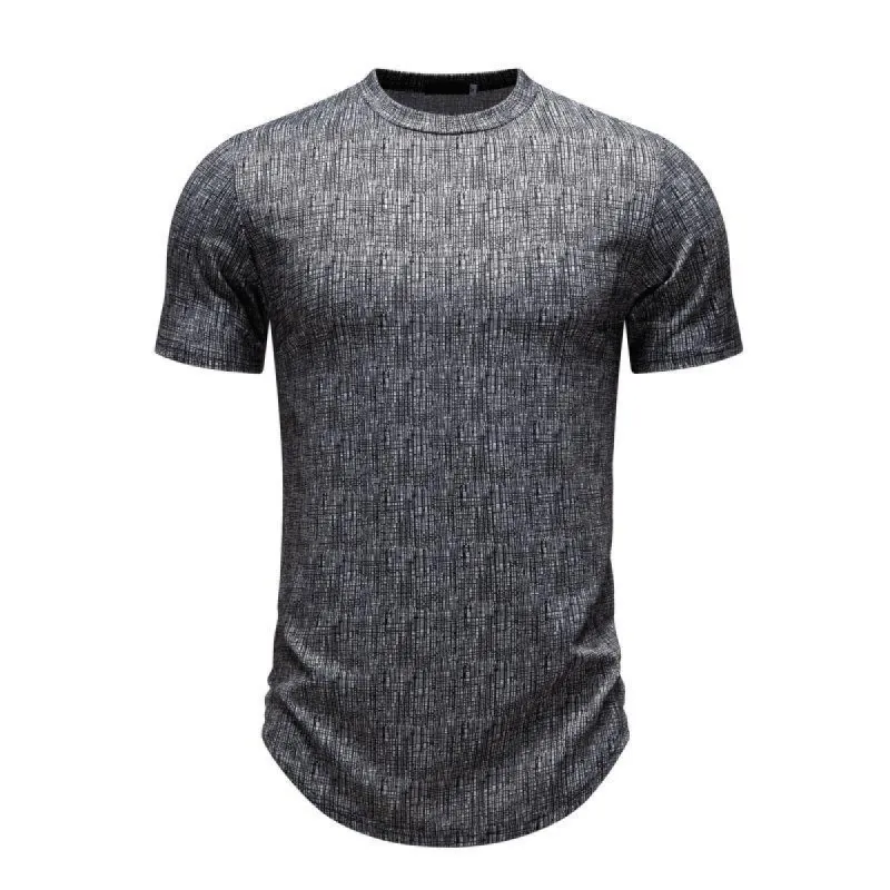 Men's Casual Bark Textured Round Neck Short Sleeve T-Shirt 27585827X sold by Manly