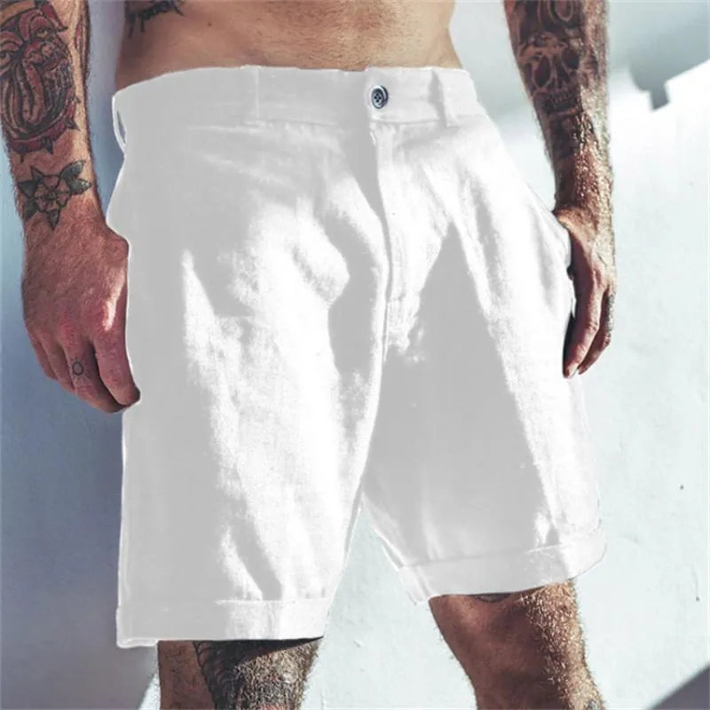 Men's Casual Cotton Linen Blended Breathable Suit Shorts 31805397M sold by Manly product image thumbnail 4