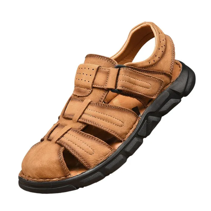 Men's Leather Sandals Casual Beach Shoes 44886618Z sold by Manly