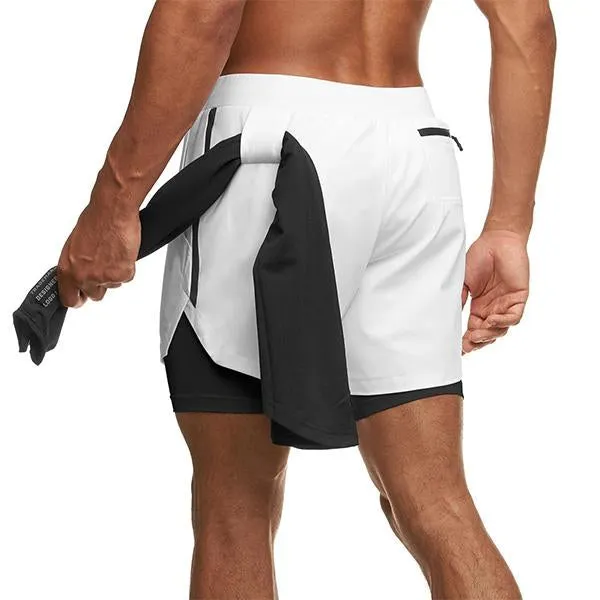 Men's Double Layer Quick Dry Sports Shorts 36316818M sold by Manly product image thumbnail 3