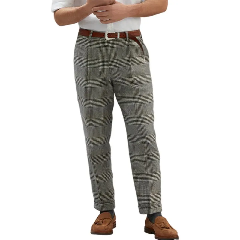 Men's Suit Case Grain Contracted Pants 84057908R sold by Manly