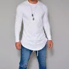 Men's Round Neck Slim Solid Color Long Sleeve T-shirt 50062697X sold by Manly