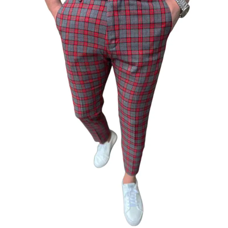 Men's Casual Plaid Suit Pants 37891390Y sold by Manly