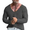 Men's Casual Solid Color V-Neck Pullover Knitted Sweater 53693589M sold by Manly