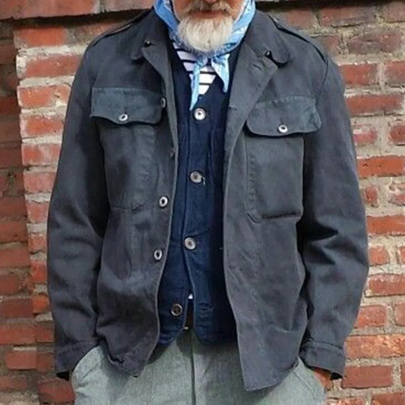 Men's Vintage Casual Lapel Pocket Jacket 67080466TO sold by Manly product image thumbnail 2