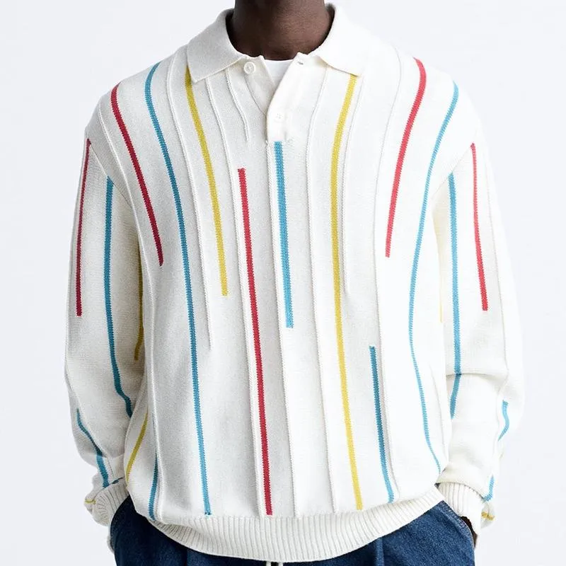 Men's Casual Line Jacquard Long Sleeve Knitted Polo Shirt 46004401M sold by Manly product image thumbnail 2