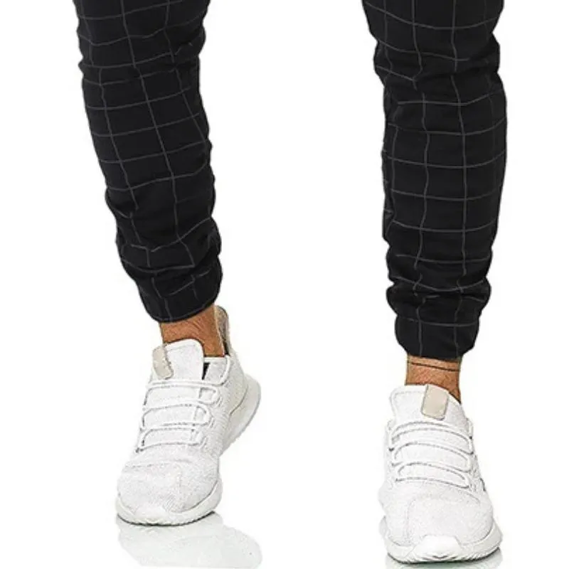 Men's Retro Casual Plaid Print Drawstring Sports Pants 23829942TO sold by Manly product image thumbnail 3