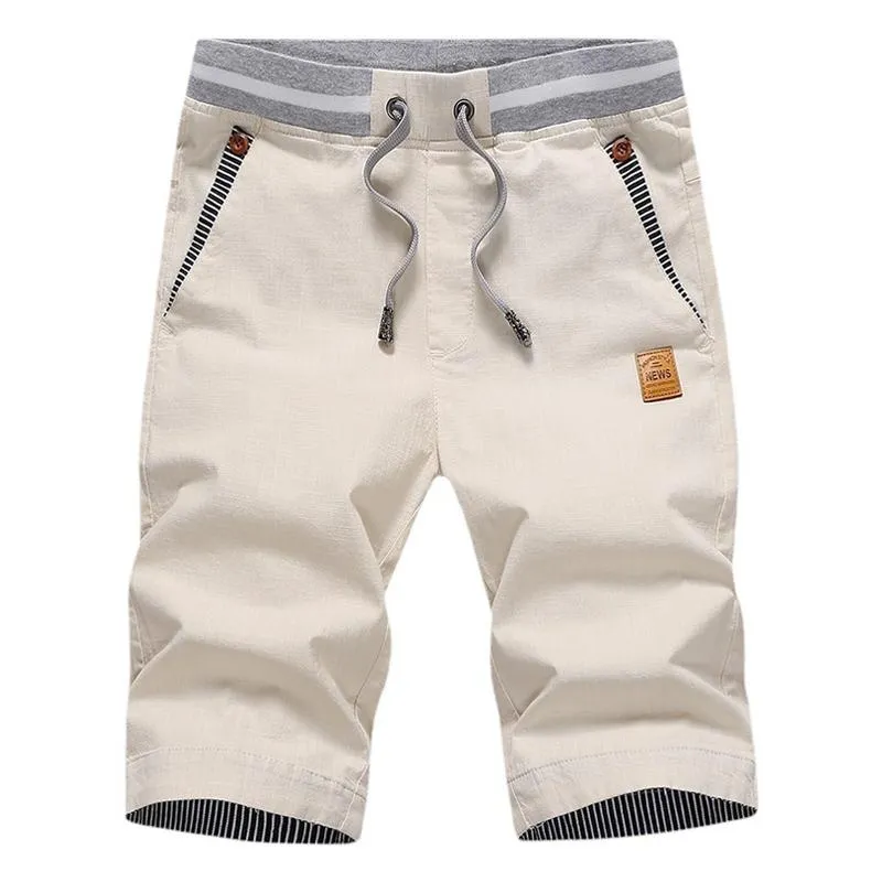 Men's Solid Elastic Waist Cotton Beach Shorts 32473892Z sold by Manly product image thumbnail 5