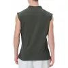 Men's Cotton And Linen Stand Collar Sleeveless Tank Top 17170536Y sold by Manly