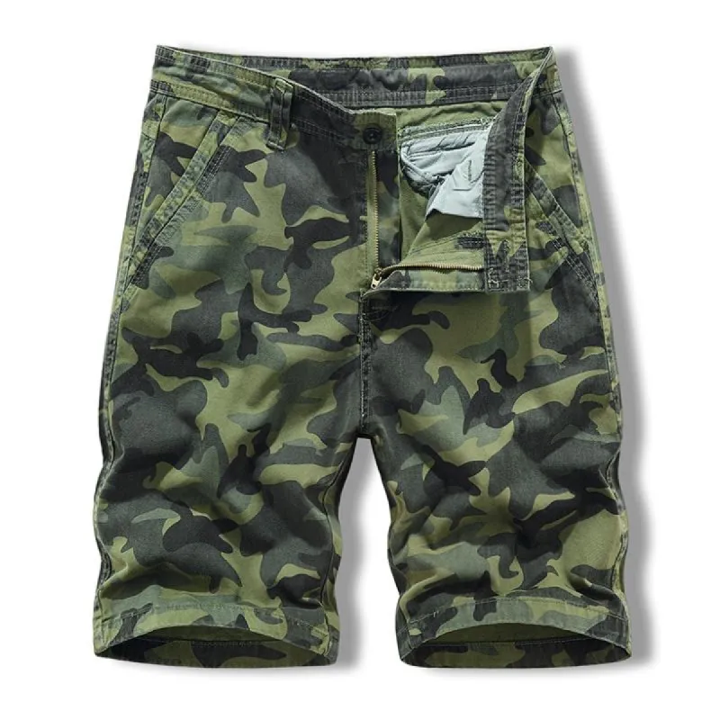 Men's Casual Cotton Washed Camouflage Slim Fit Cargo Shorts 06935927M sold by Manly