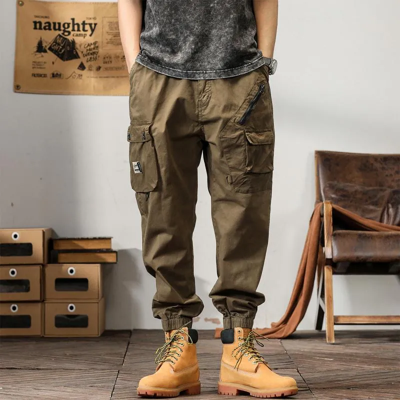 Men's Solid Loose Multi-Pocket Casual Cargo Pants 29562664Z sold by Manly product image thumbnail 2