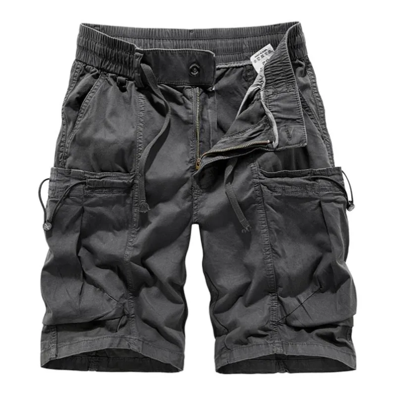Men's Casual Cotton Washed Multi-Pocket Cargo Shorts 51050037M sold by Manly