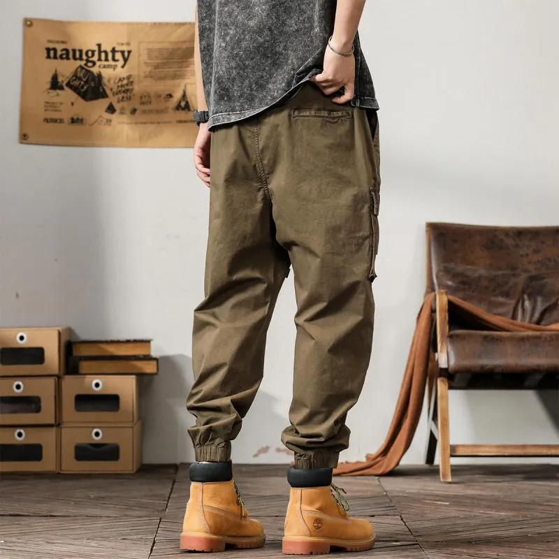 Men's Solid Loose Multi-Pocket Casual Cargo Pants 29562664Z sold by Manly product image thumbnail 3