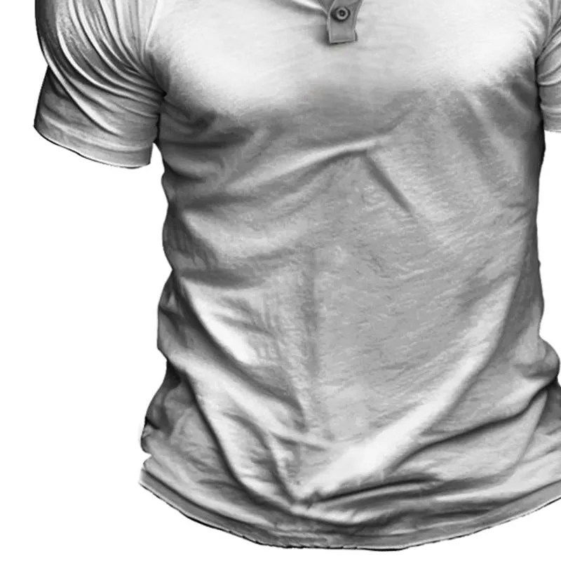 Men's Casual Short Sleeve Henley T-Shirt 40420557X sold by Manly product image thumbnail 3