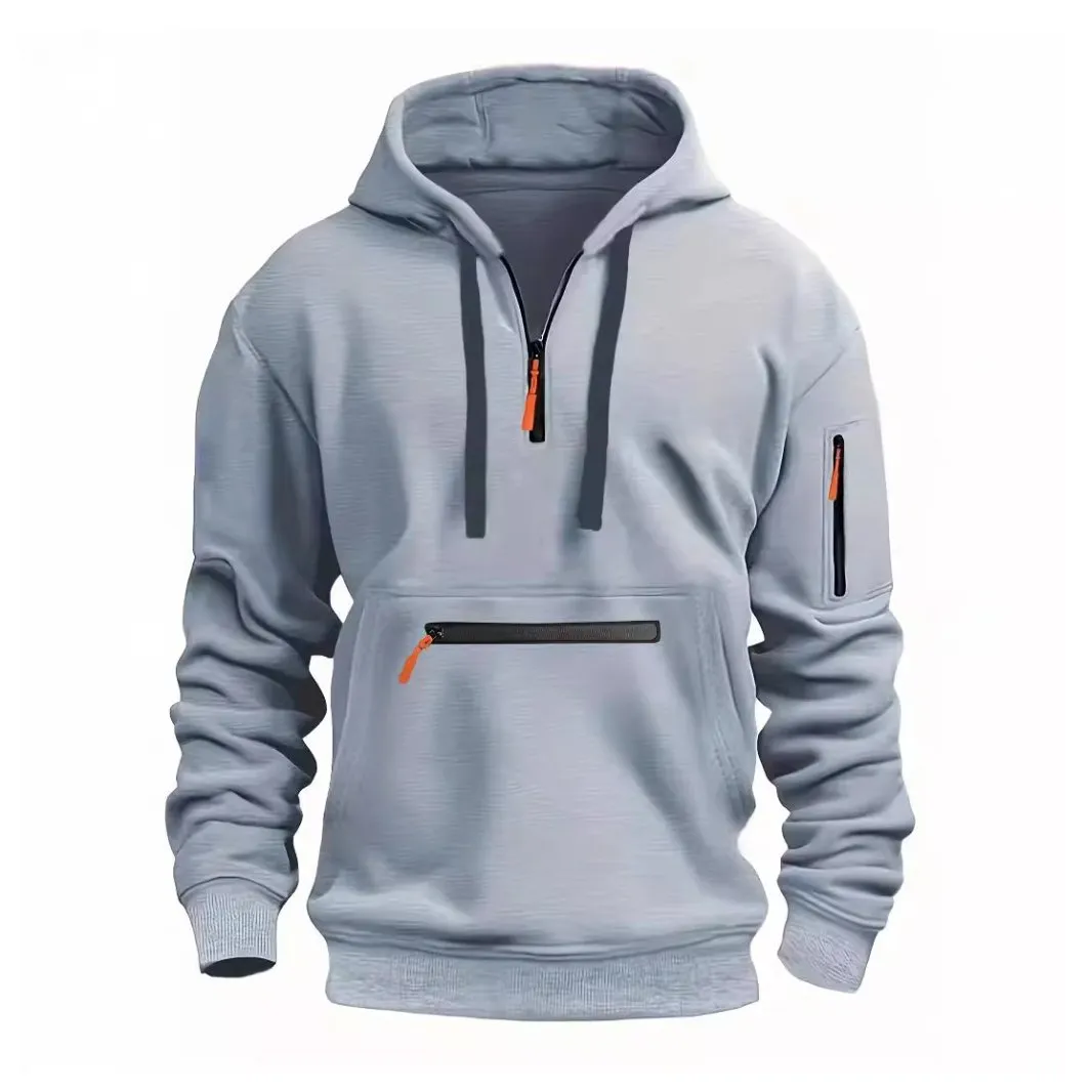 Men's Casual Multi-pocket Loose Sports Hoodie 51568546M sold by Manly product image thumbnail 5
