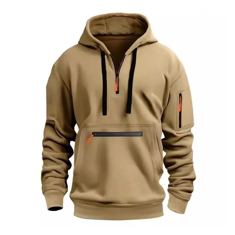 Men's Casual Multi-pocket Loose Sports Hoodie 51568546M sold by Manly product image thumbnail 4