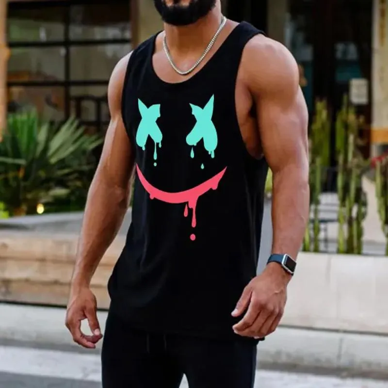Men's Casual Sports Funny Face Print Tank Top 67648985Y sold by Manly product image thumbnail 2
