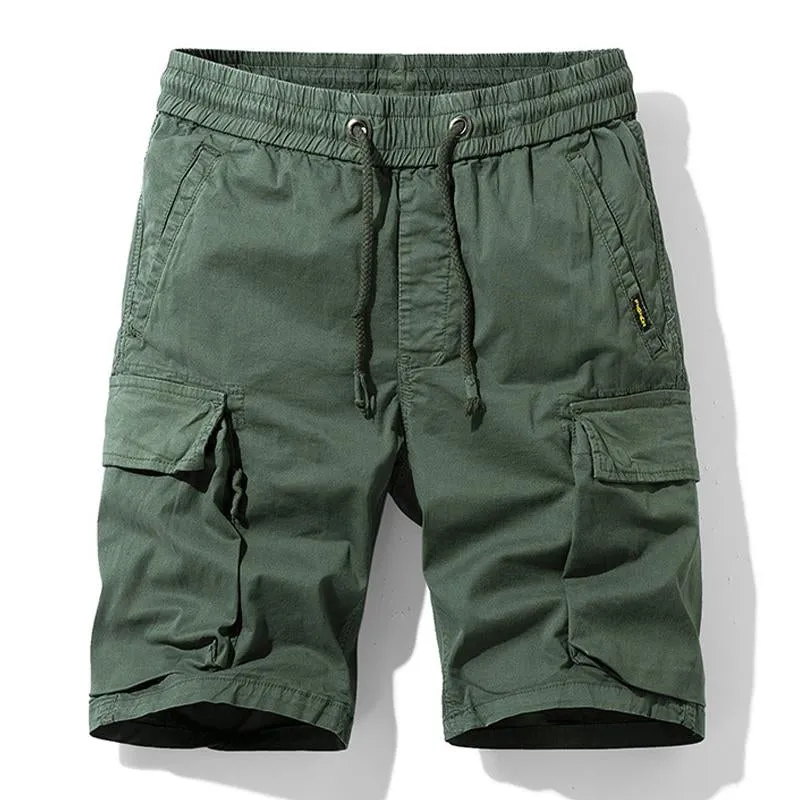 Men's Casual Cotton Elastic Waist Loose Cargo Shorts 83828927M sold by Manly product image thumbnail 2
