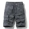 Men's Casual Cotton Elastic Waist Loose Cargo Shorts 83828927M sold by Manly