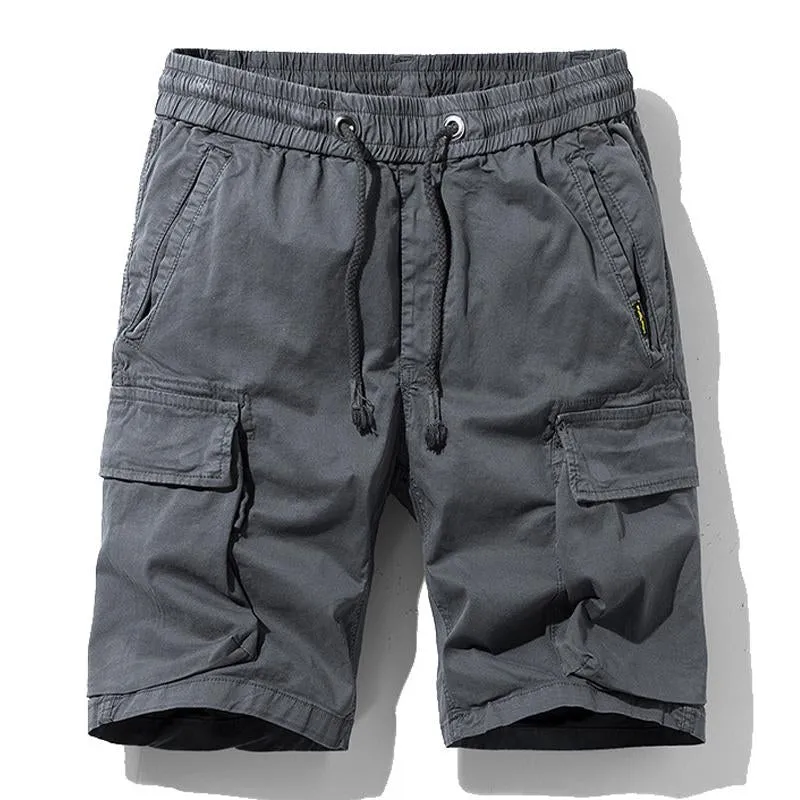 Men's Casual Cotton Elastic Waist Loose Cargo Shorts 83828927M sold by Manly product image thumbnail 3