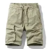 Men's Casual Cotton Elastic Waist Loose Cargo Shorts 83828927M sold by Manly