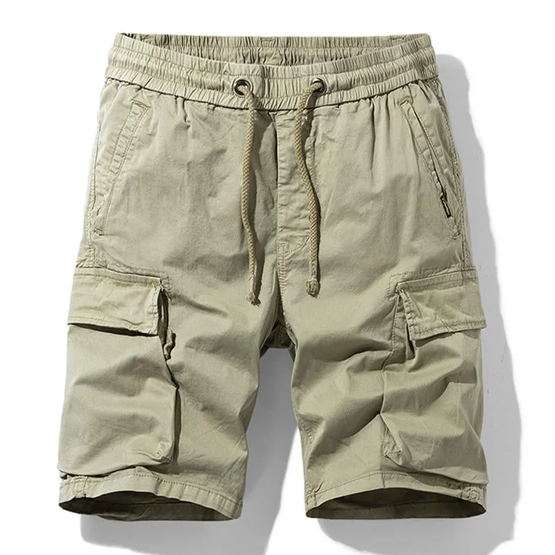 Men's Casual Cotton Elastic Waist Loose Cargo Shorts 83828927M sold by Manly product image thumbnail 4