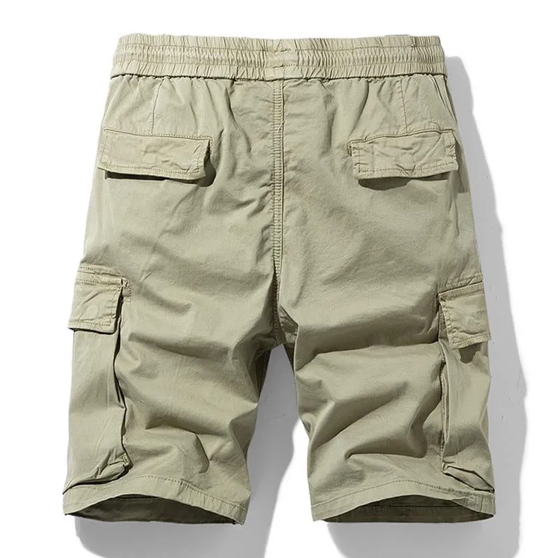 Men's Casual Cotton Elastic Waist Loose Cargo Shorts 83828927M sold by Manly product image thumbnail 5