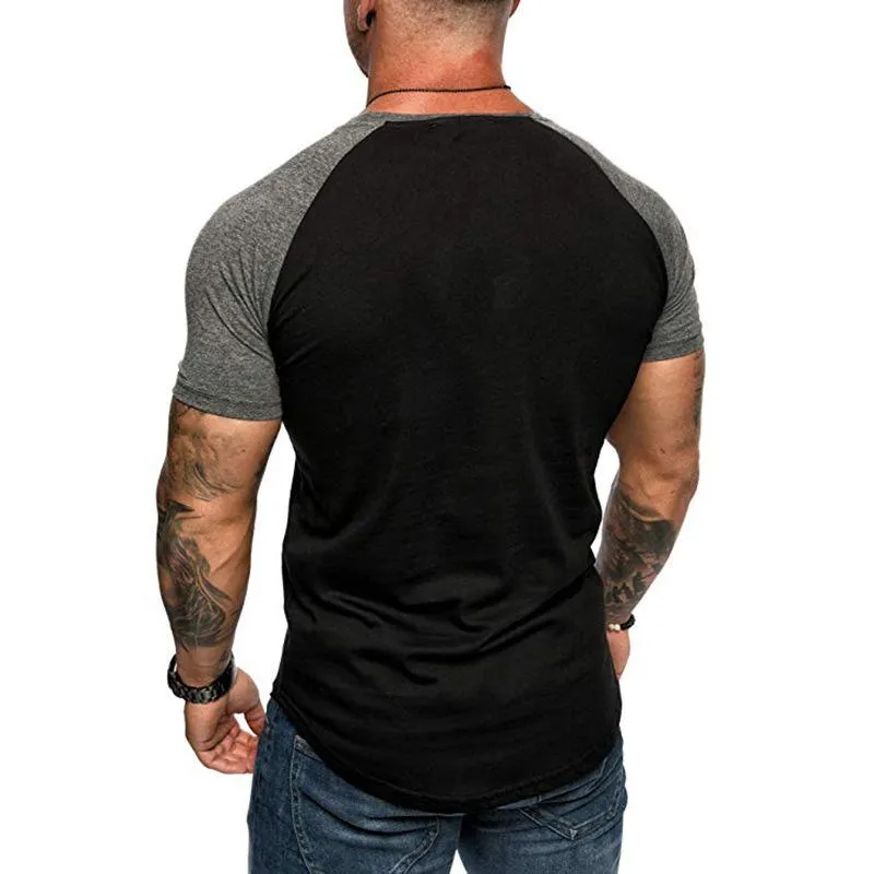 Men's Casual Color Contrasting Raglan Sleeve T-Shirt 94645084M sold by Manly product image thumbnail 3