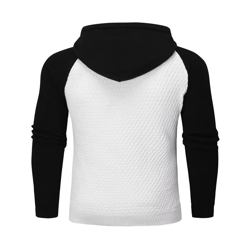 Men's Casual Color Block Raglan Long Sleeve Hooded Sweater 43946617Y sold by Manly product image thumbnail 3