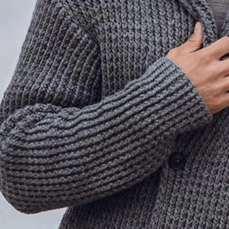 Men's Double Breasted Hooded Knit Cardigan 04185240M sold by Manly product image thumbnail 2