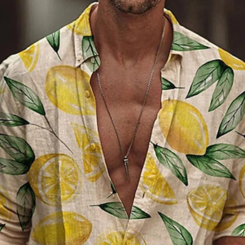 Men's Retro Casual Printed Long Sleeve Shirt 08994982TO sold by Manly product image thumbnail 3