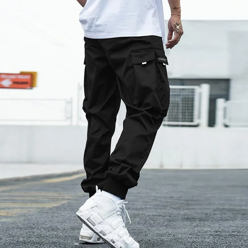 Men's Casual Solid Color Multi-Pocket Cargo Pants 55613502Y sold by Manly product image thumbnail 5