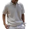 Men's Loose Lapel Solid Color Short-Sleeved Polo Shirt 74134770Y sold by Manly