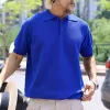 Men's Loose Lapel Solid Color Short-Sleeved Polo Shirt 74134770Y sold by Manly