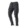 Men's Casual Solid Color Multi-Pocket Cargo Pants 46514597Y sold by Manly