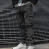 Men's Casual Solid Color Multi-Pocket Cargo Pants 46514597Y sold by Manly