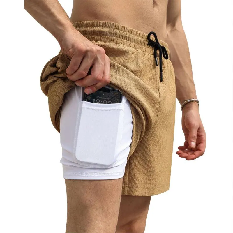 Men's Casual Quick-drying Elastic Waist Sports Shorts 59283756M sold by Manly
